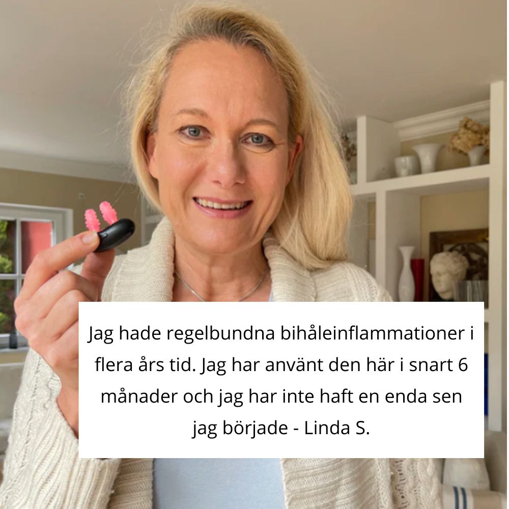 Breathflow Pro - Rödljus terapi som läker bihåleinflammation